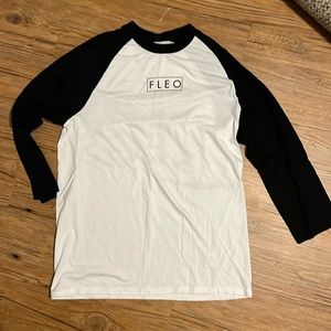 FLEO - Baseball “strong happy legs” tshirt - MEDIUM